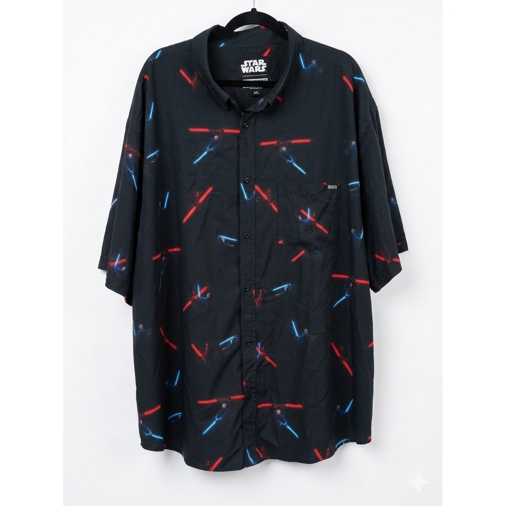 RSVLTS Star Wars Duel of the Fates Lightsaber Kunuflex Shirt Mens 4XL Black